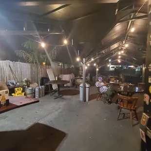 Outside (back patio)