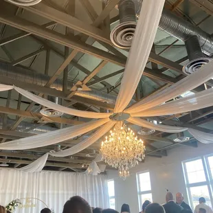 Wedding venue chandelier