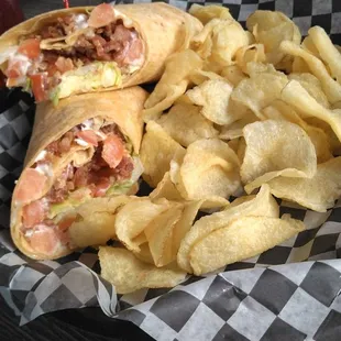 Buffalo chicken wrap. Very good.