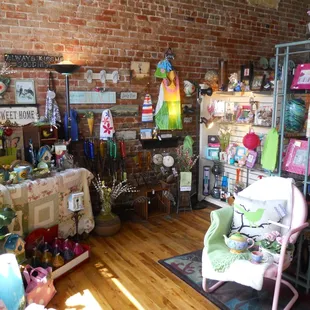 Eclectic gift shop  open Wed thru Sun 9-4
