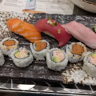 sushi, sashimi, sushi and sashimi, food