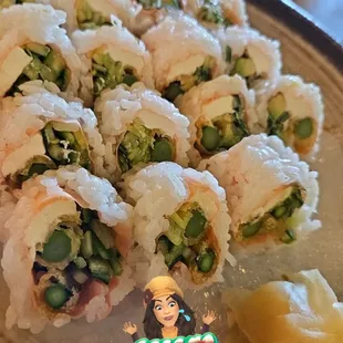 A2C added cream cheese with rice paper.  Delicious and plentiful.