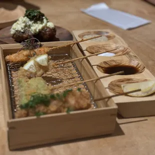 Assorted Kushiage; Chicken Nanban