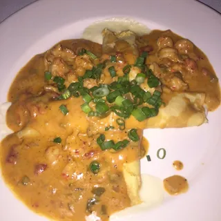 Crawfish & Goat Cheese Crepes