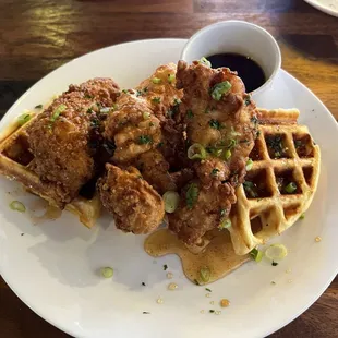 Chicken and Waffles plate at the Sunday Brunch.
