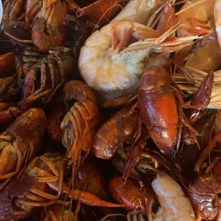 Crawfish and shrimp