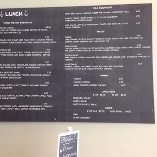 The menu board