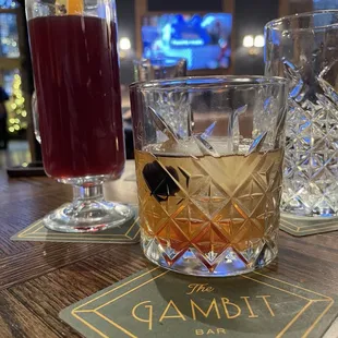 Smoked Cherry Old Fashioned and Mulled Wine