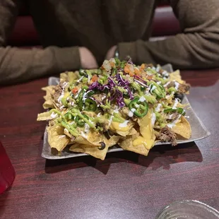 Brisket &amp; Queso Nachos
