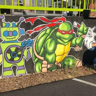 Very cool exterior wall art