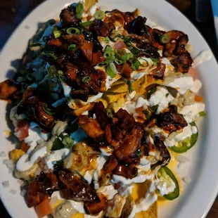 Nacho with bbq chicken