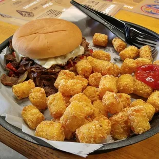 Steak and cheese sandwich