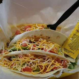 Two soft one crispy taco Tuesday specials