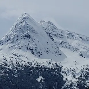 a snow covered mountain range