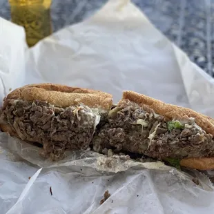 Steak and cheese (no hots); really good!