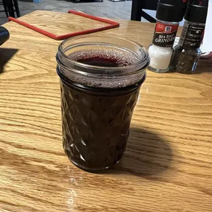Wine in a mason jar