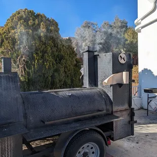 Smoky magic happening here as you enter the restaurant.  Real wood (post oak, cherry and mesquite).