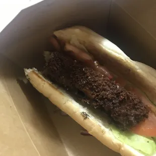 Inedible fish sandwich