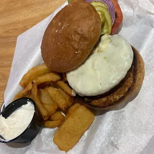 Beyond Burger with Onion Petals