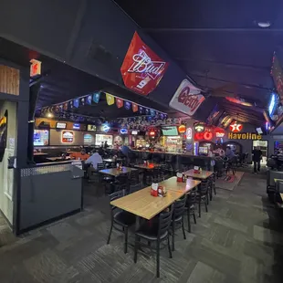 the inside of a restaurant