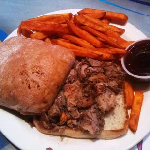 the wrecker w/ sweet potato fries