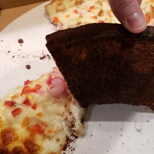 Always loved your pizzas, but this one was REALLY  burnt.
