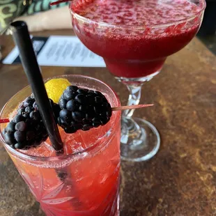 Tasty drinks. Nice open to the patio bar!