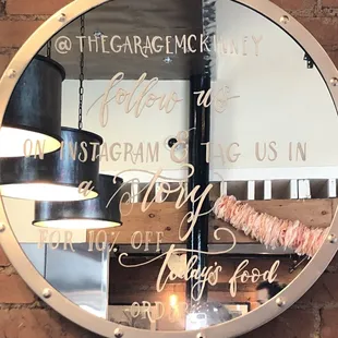 10% off your food with a tag in your story on Instagram