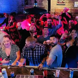 Crowd enjoying karaoke night!