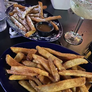 Funnel fries (top), side of fries