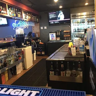 the bar area