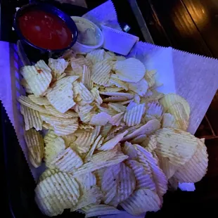 Thought this would be nacho chips but was regular chips.   Still good.