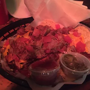Pulled Pork BBQ Nachos, these nachos were filling and delish