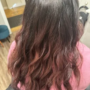 Not the best lighting, but reddish brown.