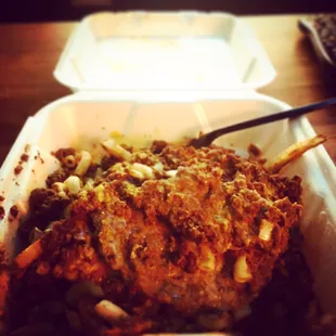 a plastic container filled with food