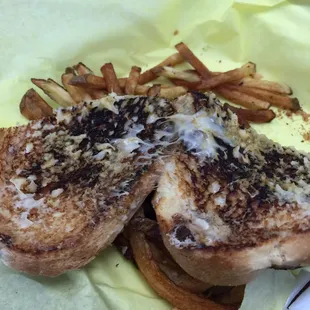 Where's the cheese in the grilled cheese sandwich?