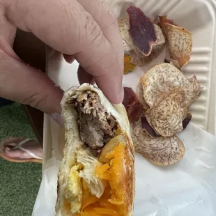 Braised Beef Breakfast Burrito