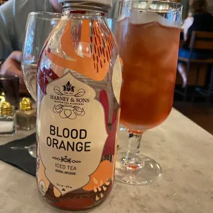 Blood orange ice tea