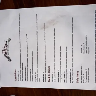 The Menu, side ways.