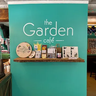 a shelf with items on it