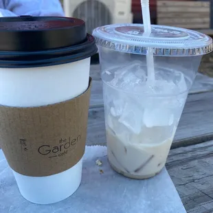 Delicious coffee and chai latte!   Almost already gone!