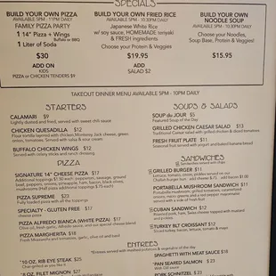 Menu ass of 11 Jun 2023.