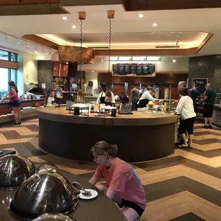 Nice big buffet with omelet bar.