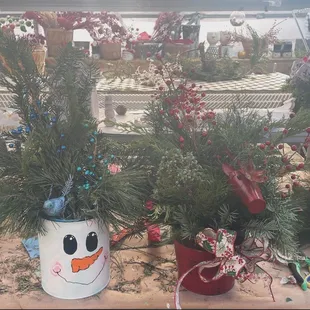 Our Winter Arrangements we made at one of their classes!