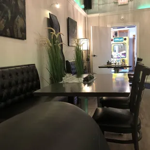 a view of the dining room