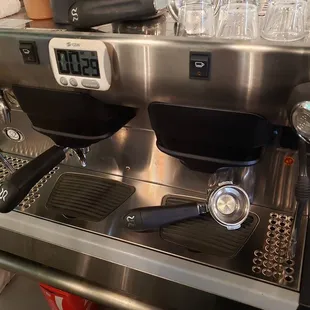 an espressor machine on a counter