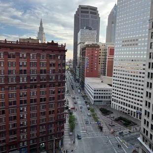 a view of a city street