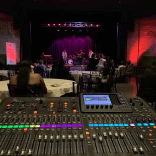My view at The Garden Theatre stage looking at Luther Vandross tribute band