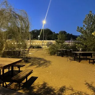 picnic tables and benches