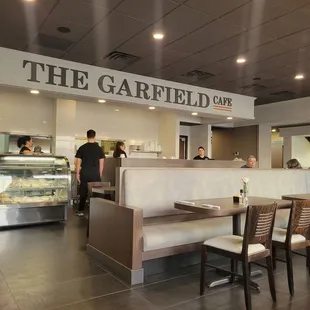 the interior of the garfield cafe